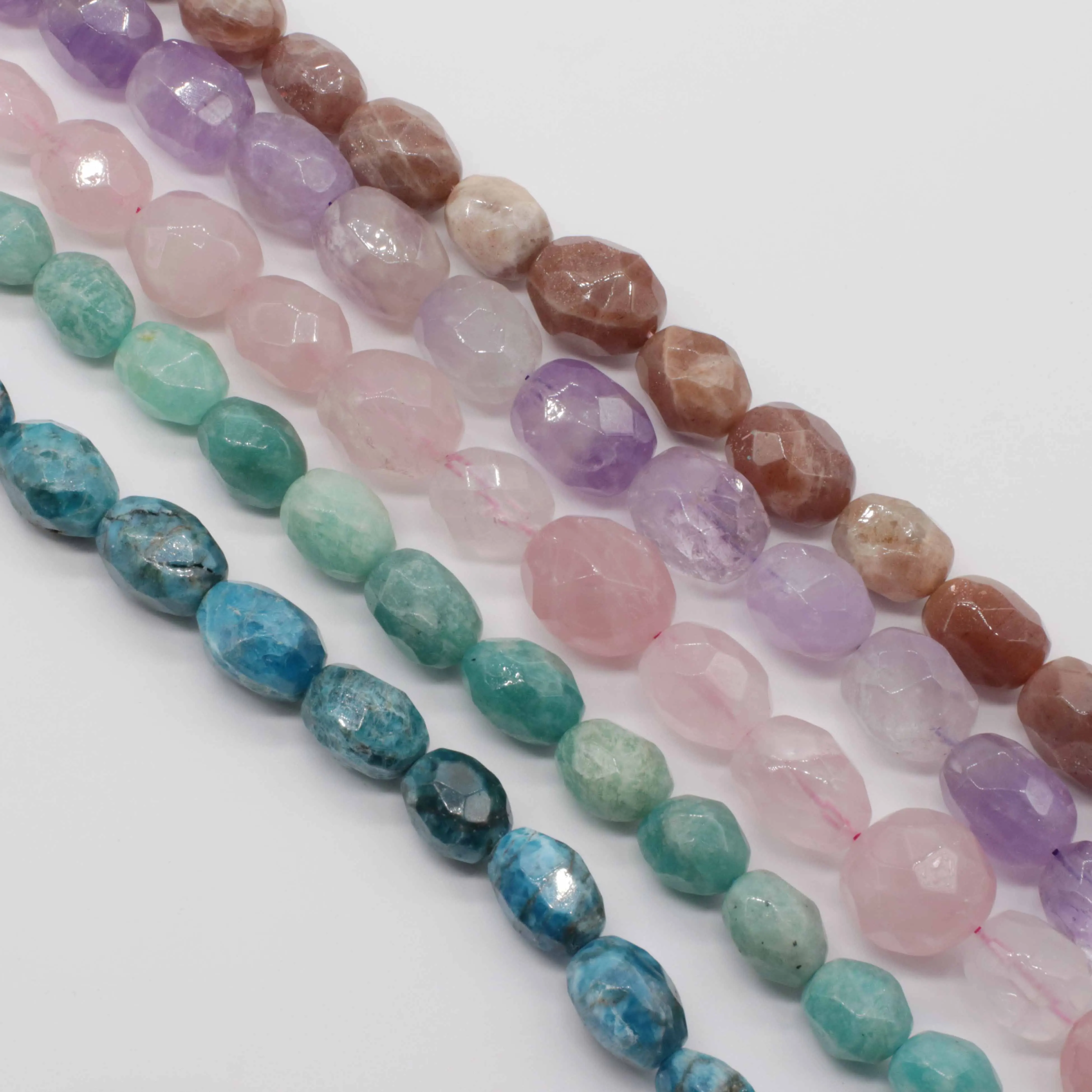 Gains Unfinished Irregular Faceted Gemstone Necklace Beads Jewelry Design Fitting Accessories Decoration Free Shipping