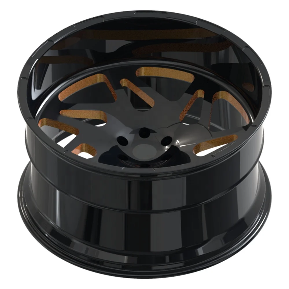 19 20 21 22 23 24 26 بوصة 6061-T6 عجلات أحادية الكتلة مصنوعة من سبيكة مخصصة 5x120 عجلات سيارات سباق عميقة الشفاه مزورة #2