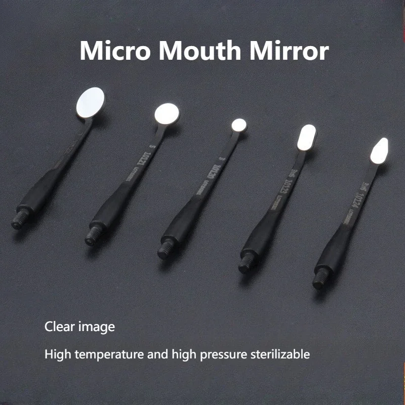 High Quality Dental Micro Mouth Mirror 3/5/7mm Sterilizable Reflector Odontoscope Multifunction Checking Oral Detachable Handle