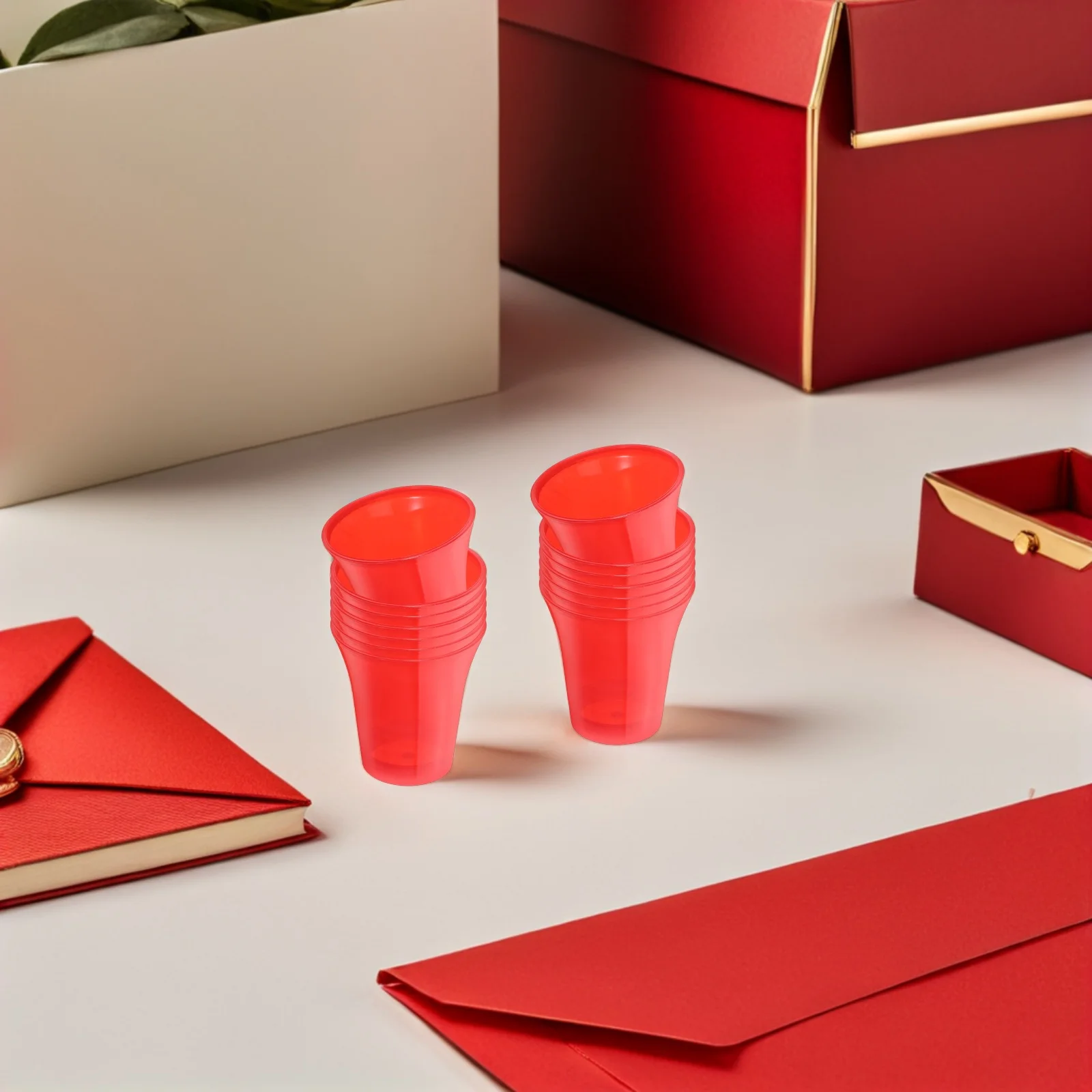 

200Pcs Plastic Communion Cups Elegant Chalice Design Holy Water Drinking Vessels for Religious Events Wedding Toast Cups