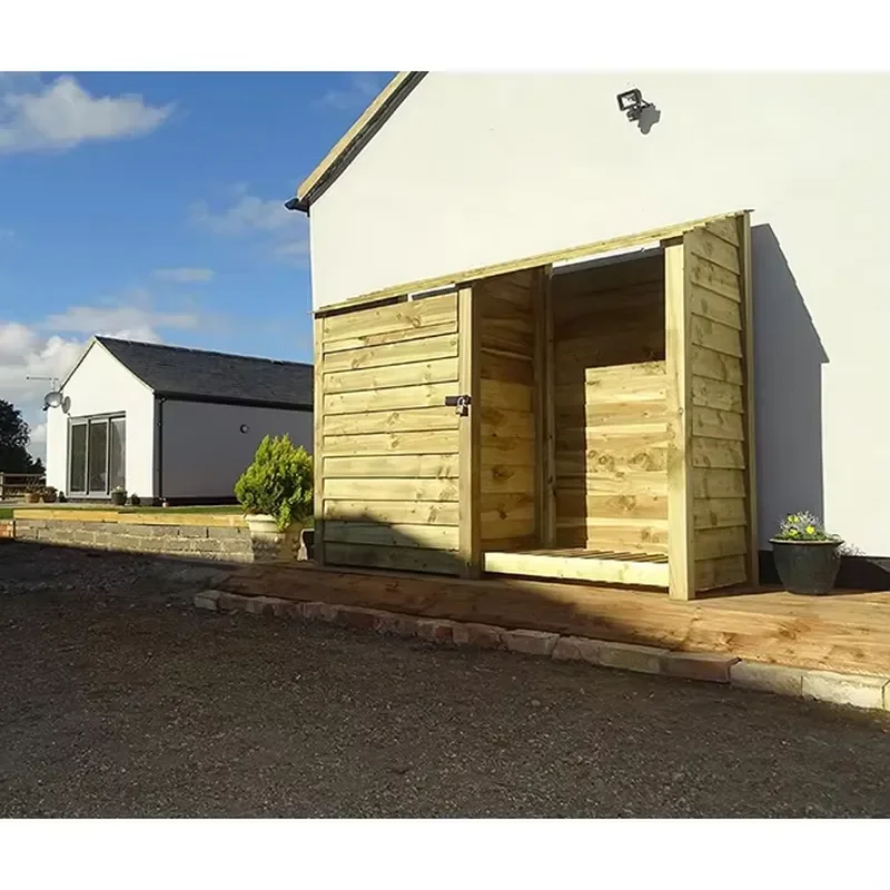 Wooden Garden Storage Garden Shed Storage Shed House Outdoor Small Firewood Log Container Rack