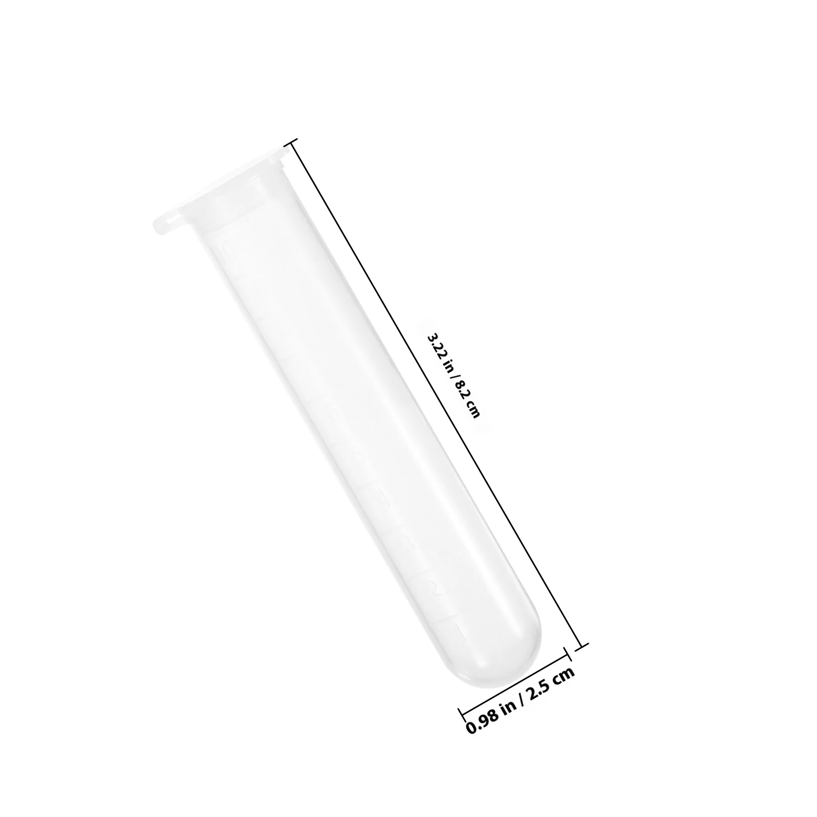 50Pcs Clear Plastic Test Tubes with Lids Small Vials for Sample Storage Portable Liquid Powder Container Sturdy Reusable Testing