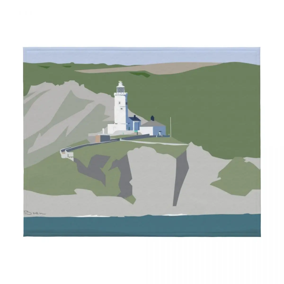 بدء نقطة المنارة من البحر رمي بطانية البطانيات لسرير الطفل بطانيات رمي الزخرفية المخصصة #2