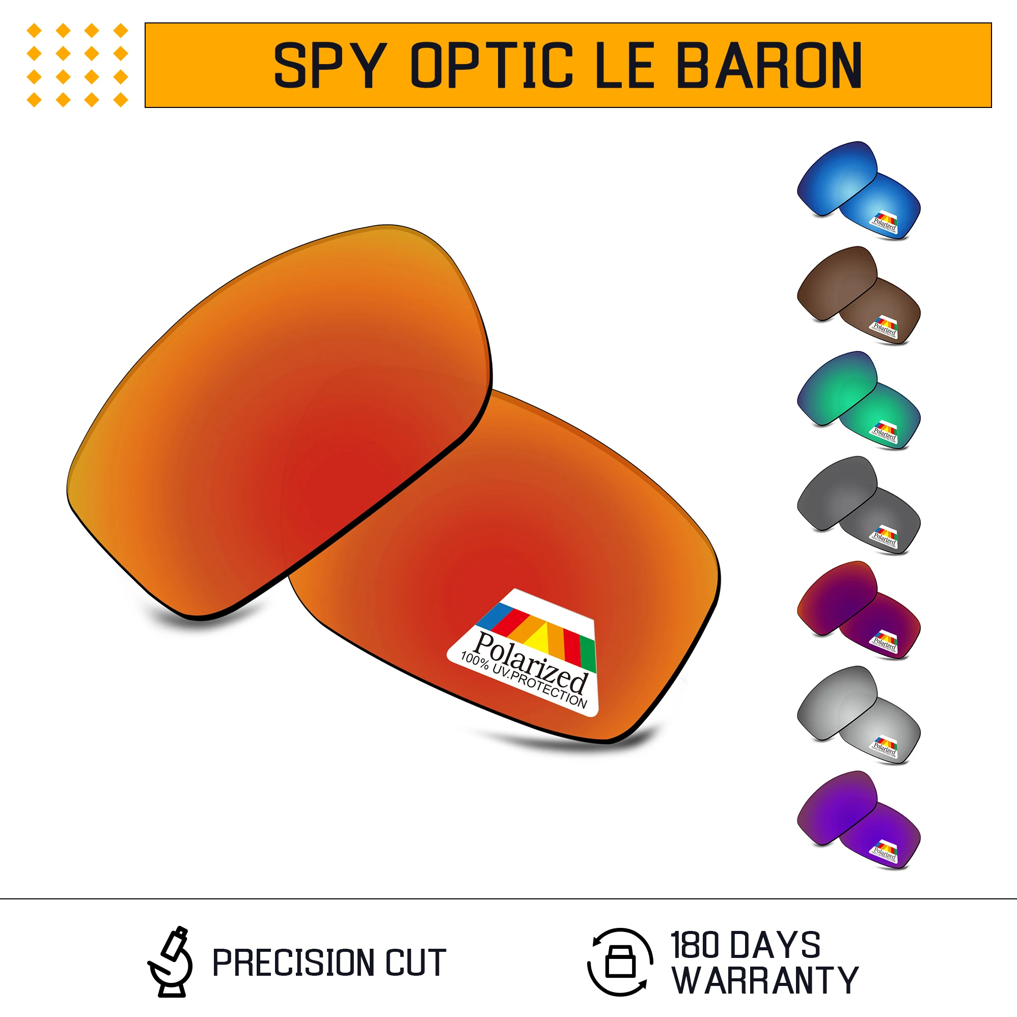 Lentes de repuesto polarizadas Bwake para montura de gafas de sol Spy Optic Le Baron, múltiples opciones