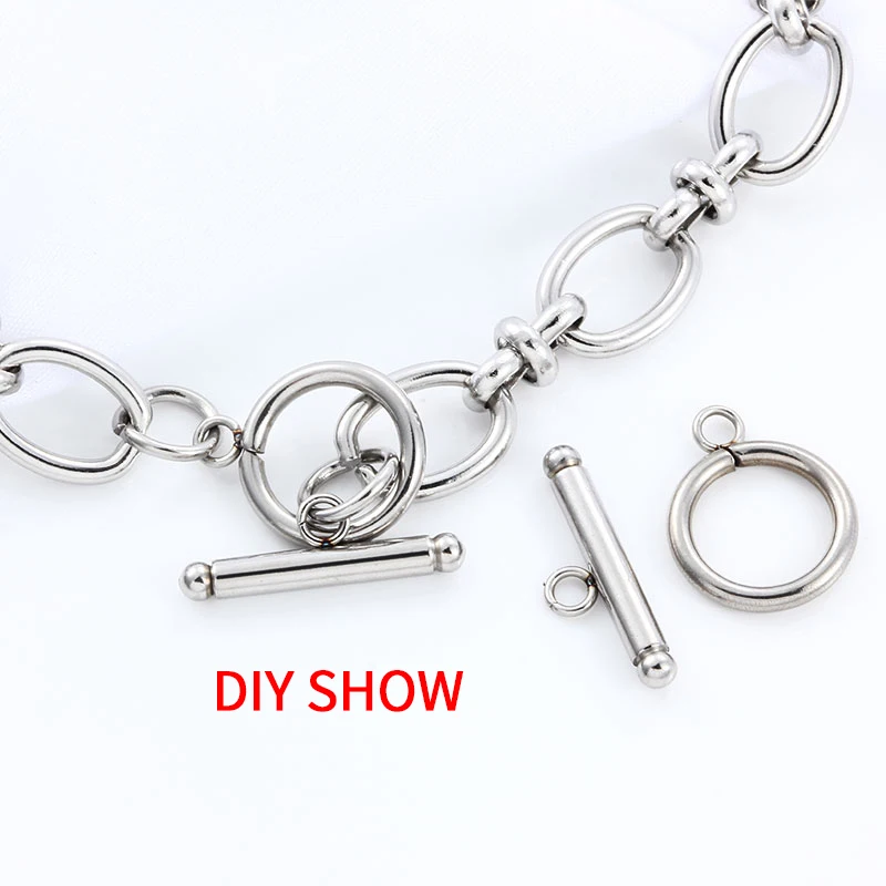 OT Set Clasps Gold Color StainlessSteel Jewerly Making Supplies Accessories DIY Necklace Bracelet Toggle Buckle Fashion Connetor