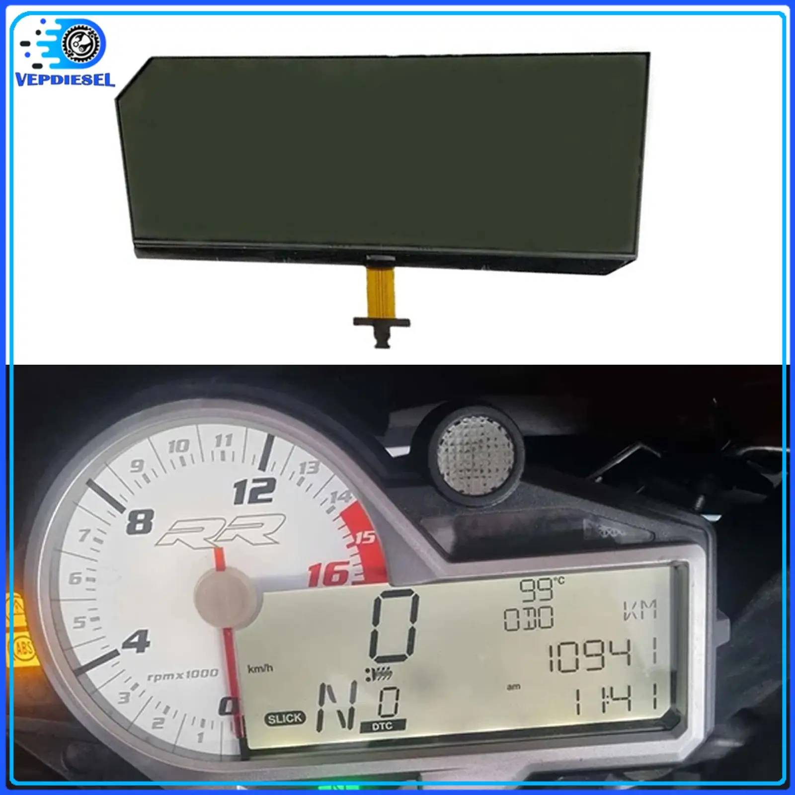 

1Pc Ultra-Thin LCD Speedometer Screen for BMW S1000RR 2015–2018 Motorcycle Instrument Display Replacement Auto Parts