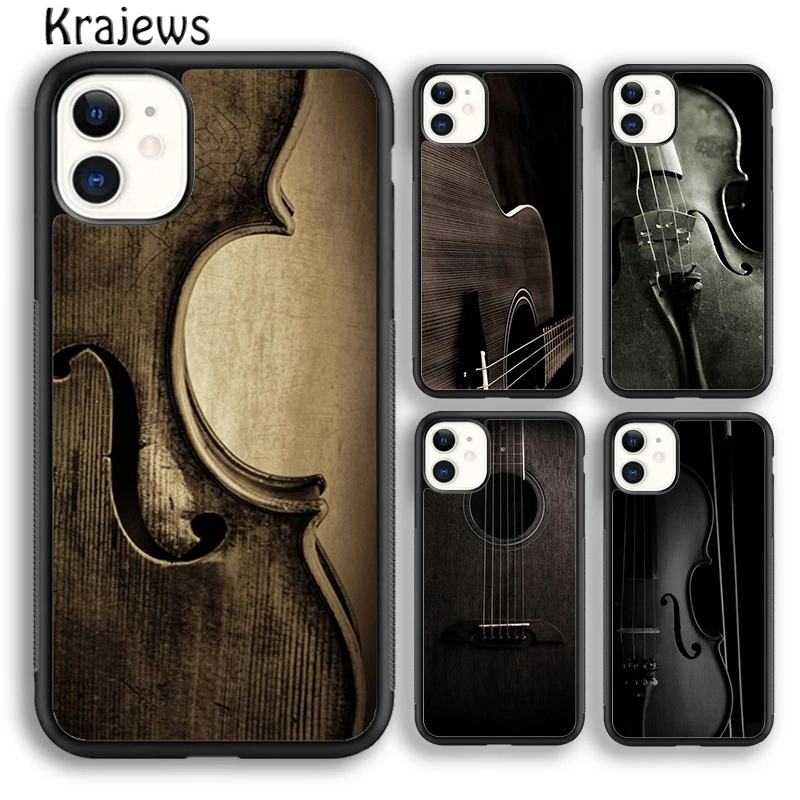 

Элегантный деревянный чехол для телефона с виолончелью и скрипкой для iPhone 17 Air 16 15 14 plus 11 12 13 pro max Coque Shell Fundas