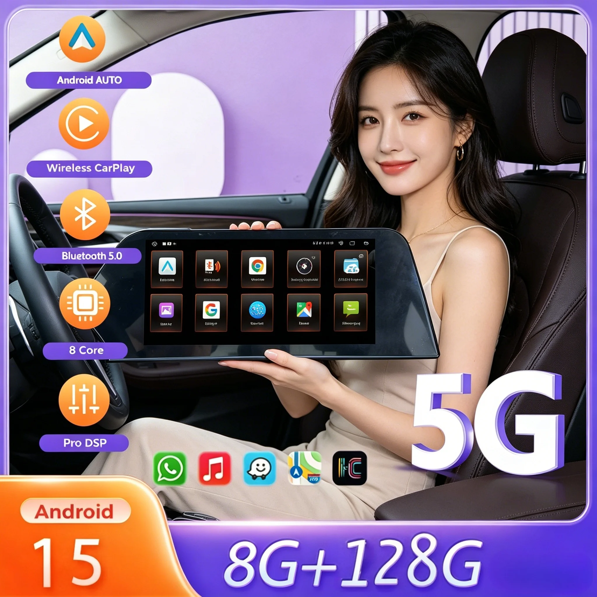 For BMW X3 X4 F25-F26 2010-2018 Wireless CarPlay Car Blade 12.3