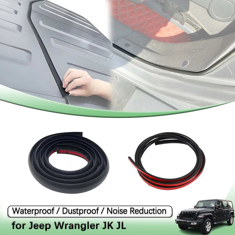 Hard Top Leak Seal Strip Side Door Tailgate Seals Waterproof Soundproof for Jeep Wrangler JK JL 2007-2026 Car Parts Accessories