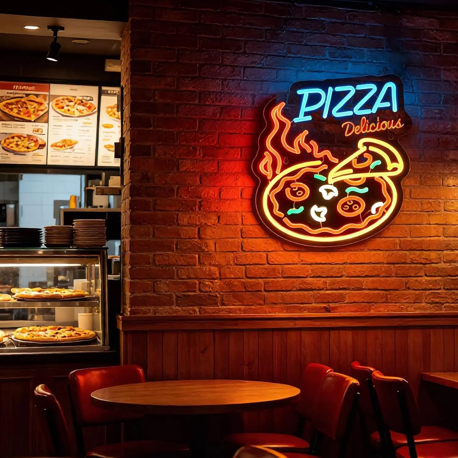 Delicious Pizza LED Neon Sign USB Neon Light For Pizza Shop Restaurant Bar Kitchen Wall Decor  Business Advertising Sign Gift