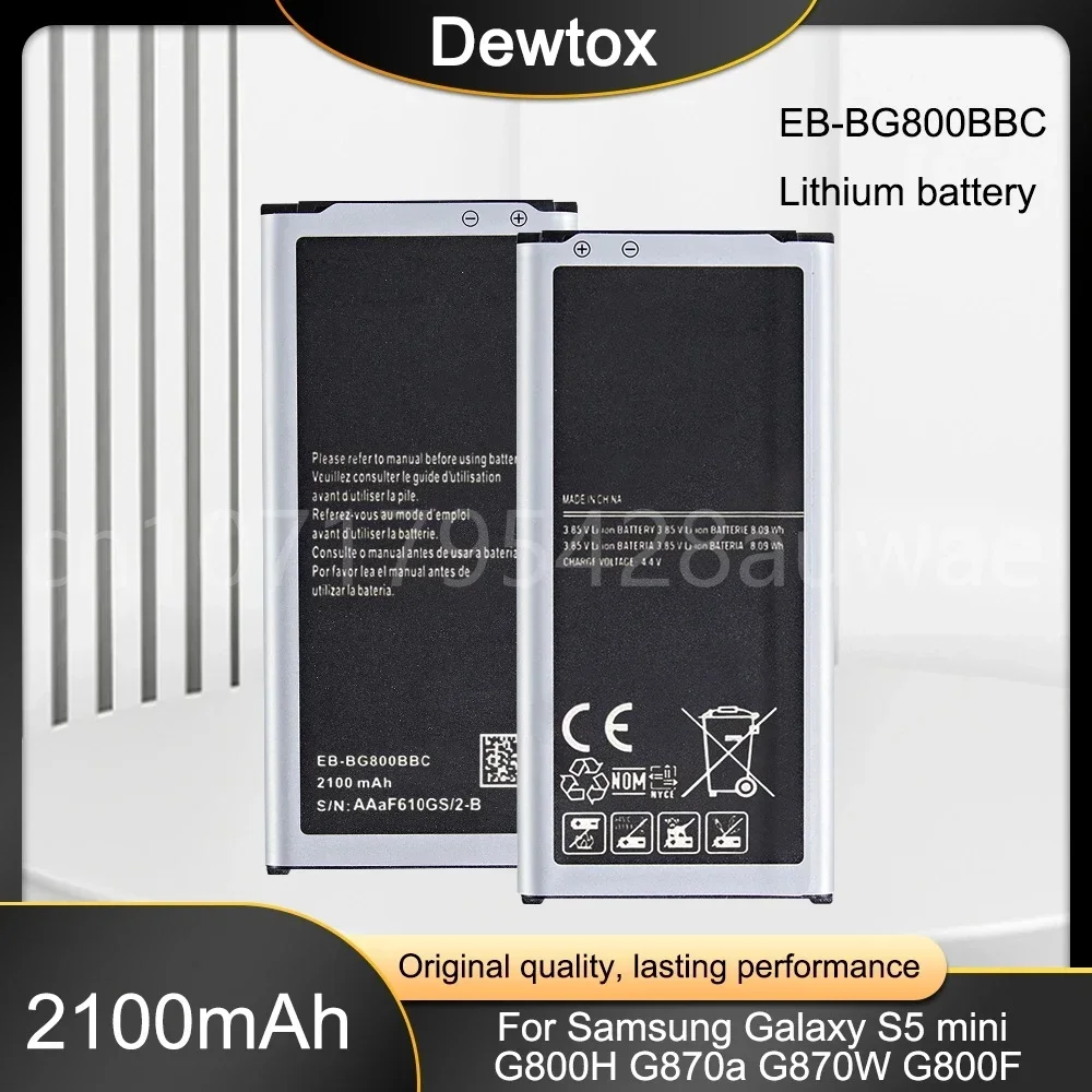 EB-BG800CBE High Capacity Battery for Samsung GALAXY S5 Mini S5MINI SM-G800F G870a G870W EB-BG800BBE EB-BG800BBC Phone Battery