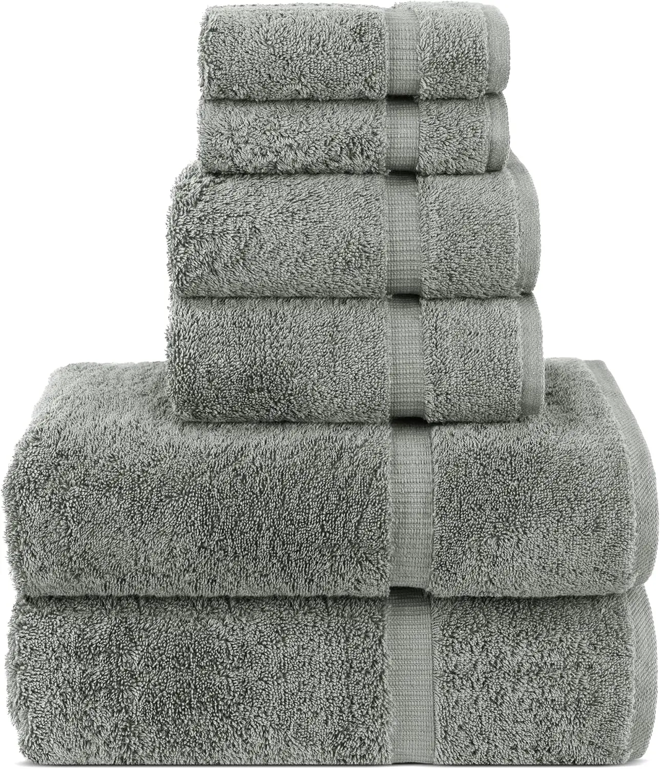 

Luxury Spa Quality 6-Piece Cotton Towel Set - 2 Bath, 2 Hand, 2 Washcloths