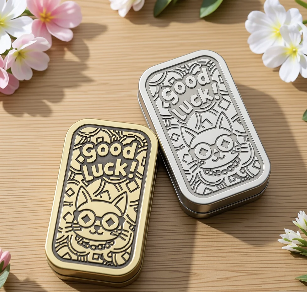 Lucky Cat Fidget Slider, Ajustable en 3 Niveles, Empuje Ilimitado, Juguete Creativo de Alivio del Estrés con Giroscopio para Dedos