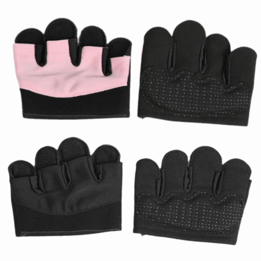 2pcs Non-Slip Grip Workout Gloves Breathable Fabric Padded Palm Weightlifting Gloves Reinforced Stitching Adjustable Wrist Strap
