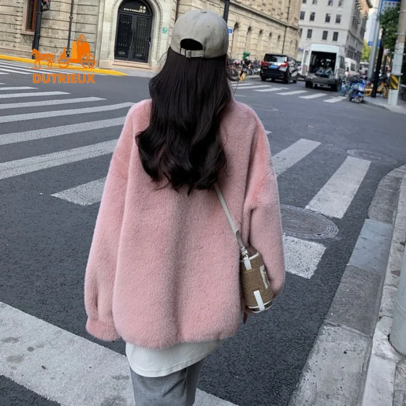 ฤดูหนาวผู้หญิงของแท้ Mink Fur Standup Tie กระเป๋าเสื้อขนสัตว์,100% Real Mink Fur, สํานักงานเล่นสกี Leisure Warm Fur Jacket สําหรับผู้หญิง
