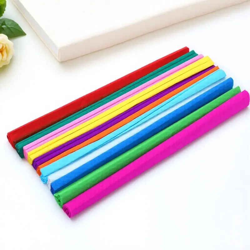 

12 Rolls Strong Crepe Wrapping Paper for Flowers Gifts DIY Bouquet Packaging Wedding Birthday Festival Graduation Craft