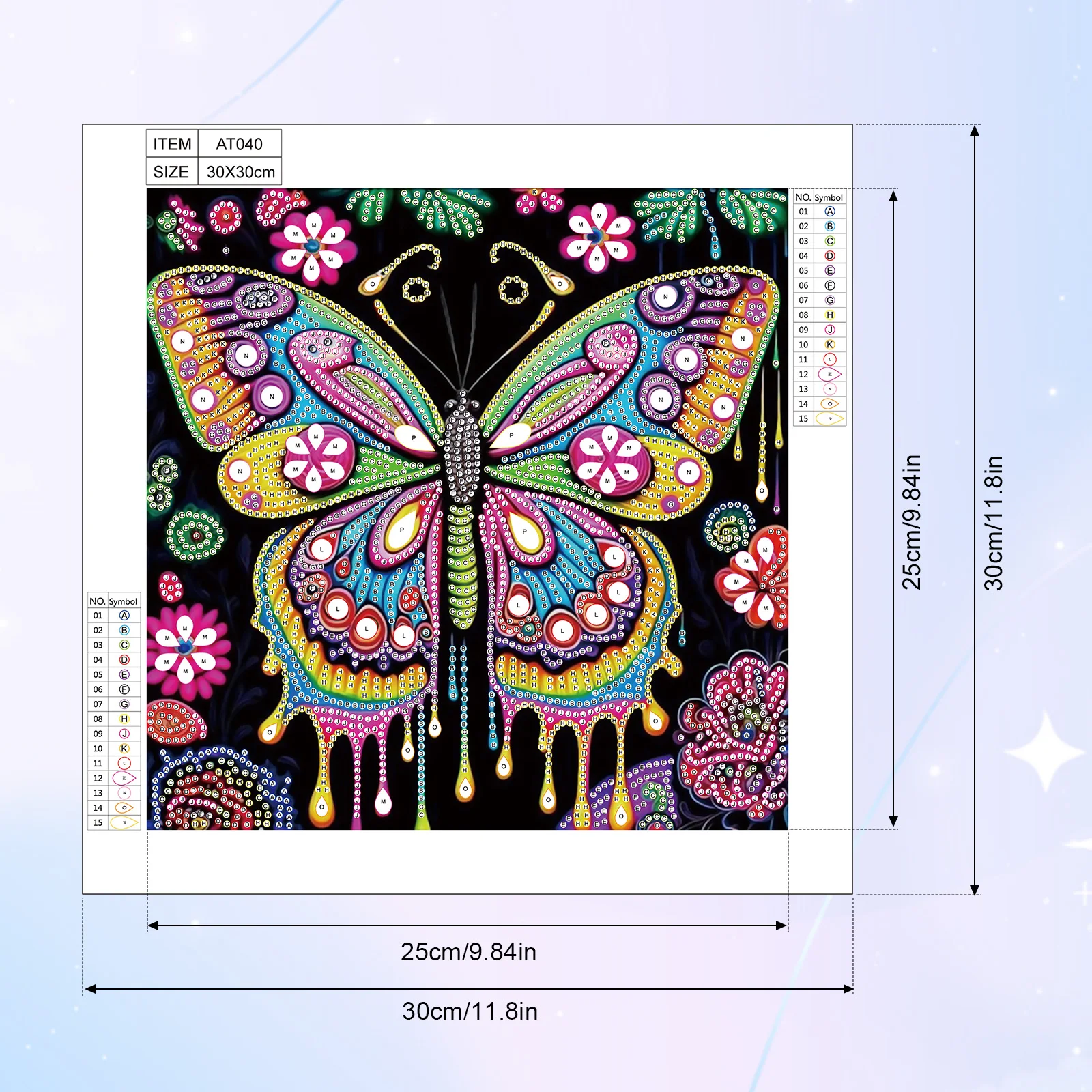 Diamond Painting Kits Colorful Butterfly,Special Shape Diamond Art for Beginners,Diamonds Paintings Gem for Home Wall Decor Gift