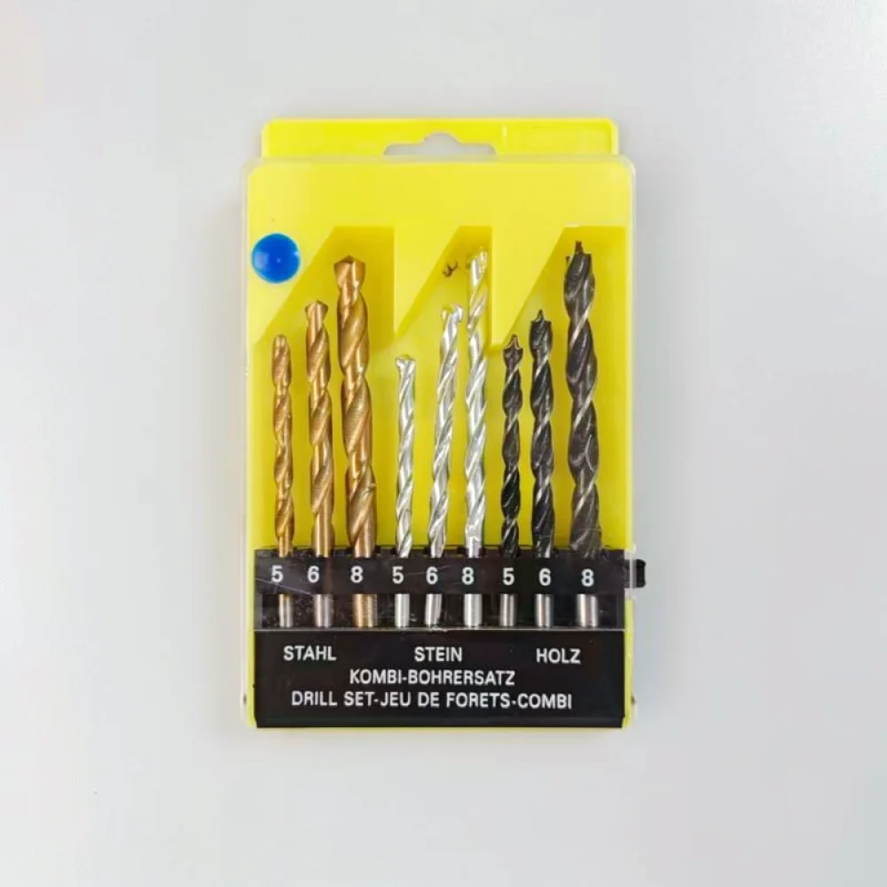 Versatile Drill Bit Set Twist Masonry Woodworking Tools For Metal Concrete Timber Power Repair Diy Household Drilling Bits