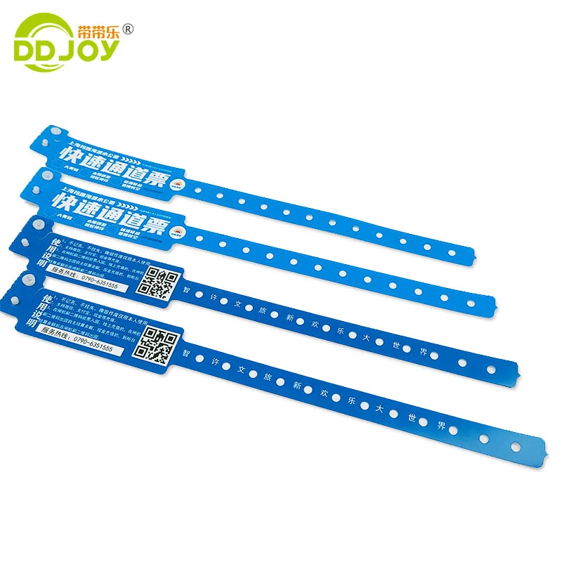 

Events & Club Park Custom Printing Logo Admission Tickets Braccelet PE Disposable Synthetic Paper Wristband Waterproof