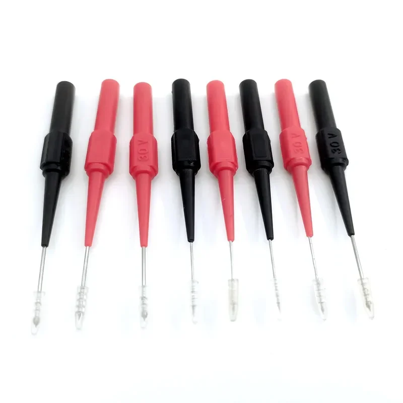 10pcs 5pcs 2pcs Insulation Piercing Needle Non-destructive Multimeter Test Probes Red/Black 30V-60V for Banana Plug