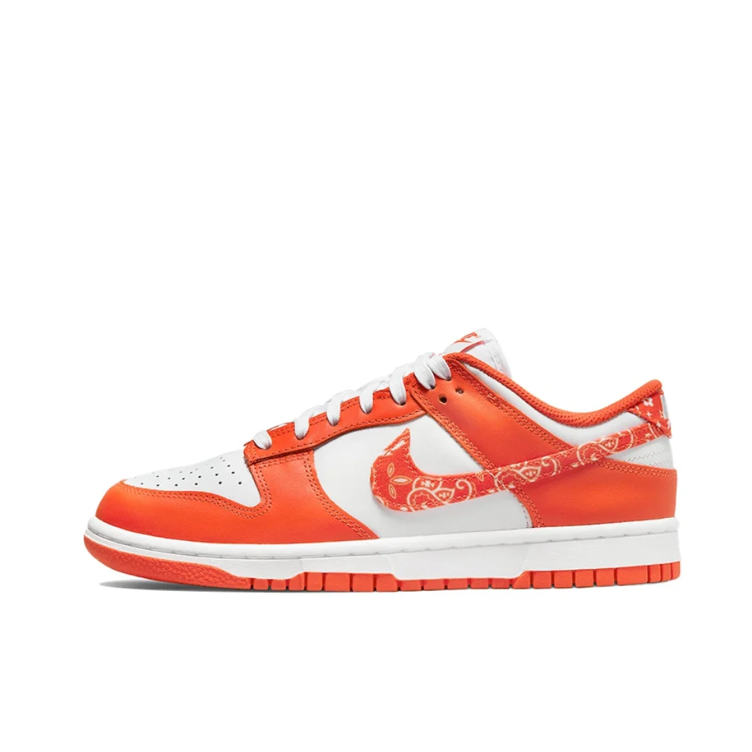 NIKE Orange DUNK LOW Men's and Women's board shoes Lightweight non-slip wear-resistant casual shoes