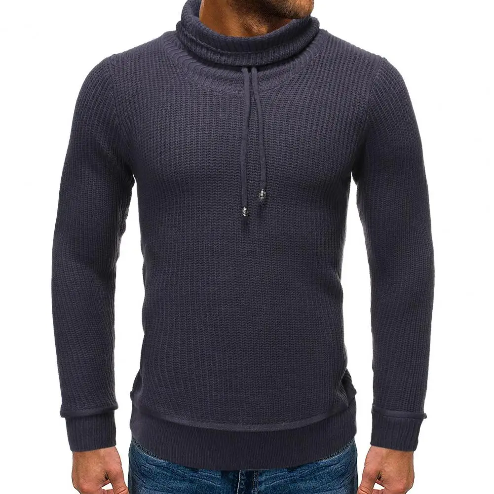 Basic Chic Trekkoord Mannen Lente Trui Eenvoudige Stijl Mannen Voorjaar Trui Pullover Mannelijke Kleren