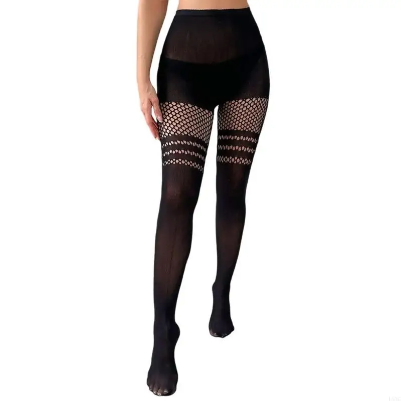 

L5YC Women's Patterned Net Stockings Garter Belt Tights Suspender Pantyhose