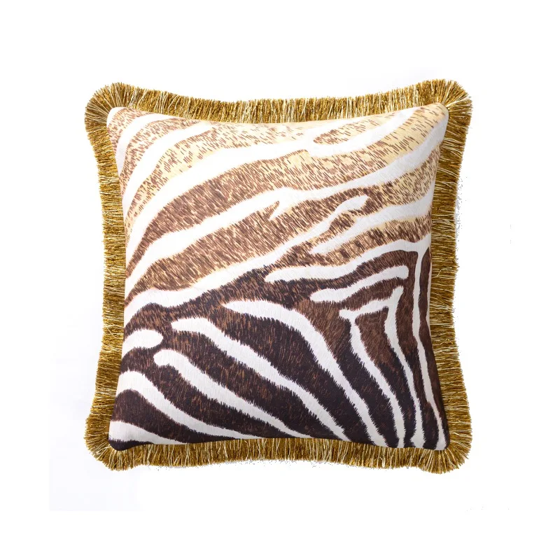 

Zebra Print Pillows Luxury Cushion Case Decorative Pillow Cover For Sofa 45x45 Modern House Living Room Home Decoration