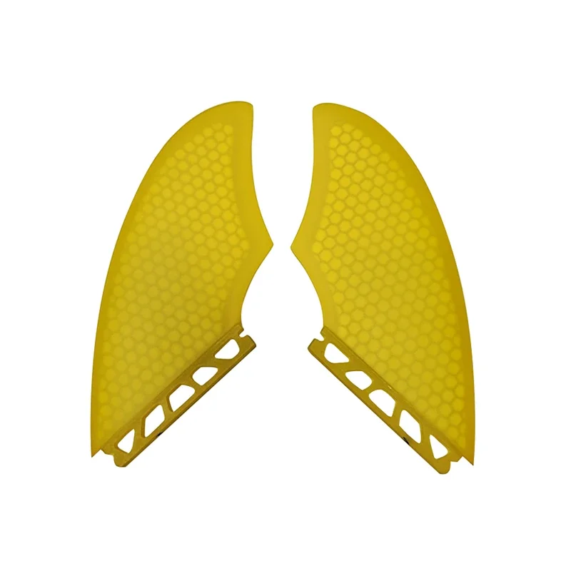 

Surf Fins Single Tabs Fin Keel Fin Yellow Honeycomb Twin Fin Surfing Board 2pcs per set Surfcasting Accessories
