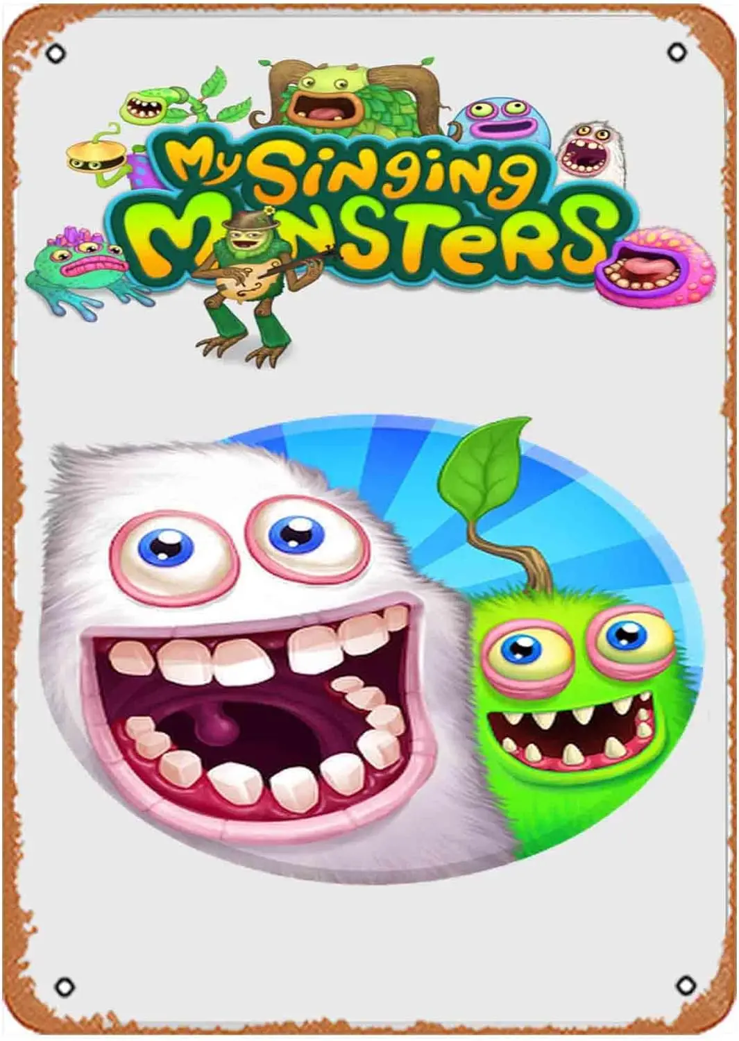 Wall Decor Sign - My Singing Monsters Poster Metal Signage Vintage Wall Decor  , Retro