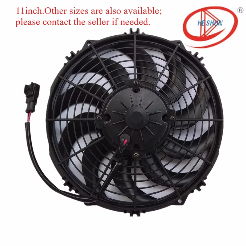 

11inch Replacement SPAL Cooling Fan Radiator Fan for Bus Refrigerated Truck 11inch 190w 2700rpm 12V/24V Waterproof Grade IP68
