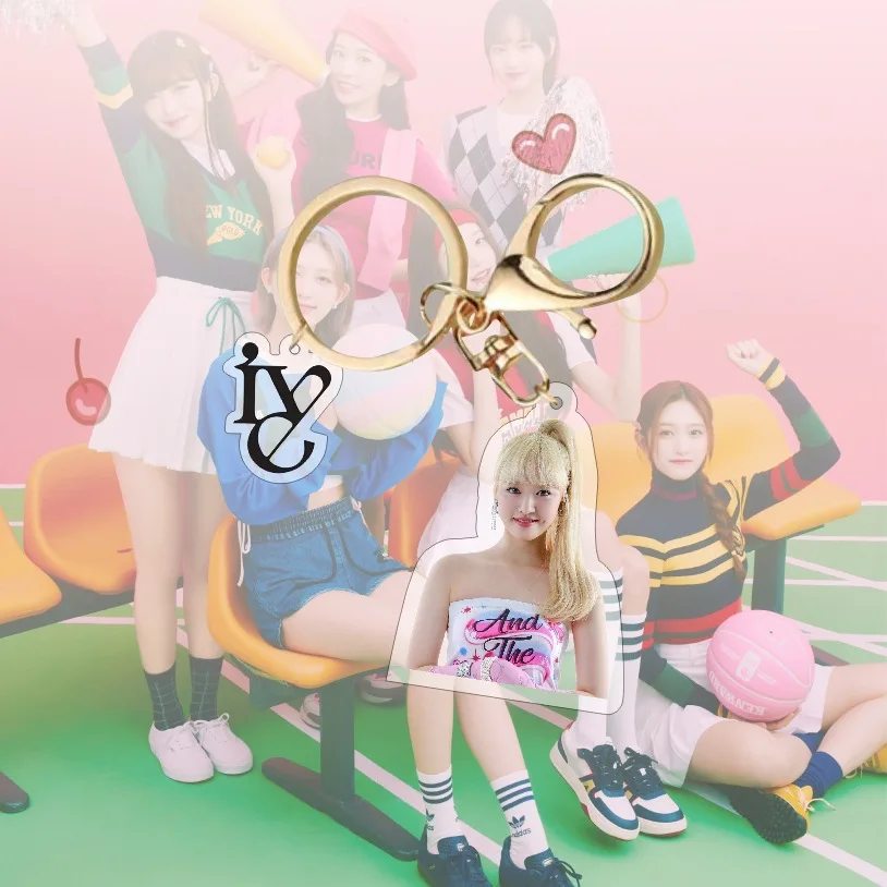 Kpop Idol IVE Acrylic Keychain New Key Chain Accessories Key Ring Pendant Keyring Gifts Fans Collection