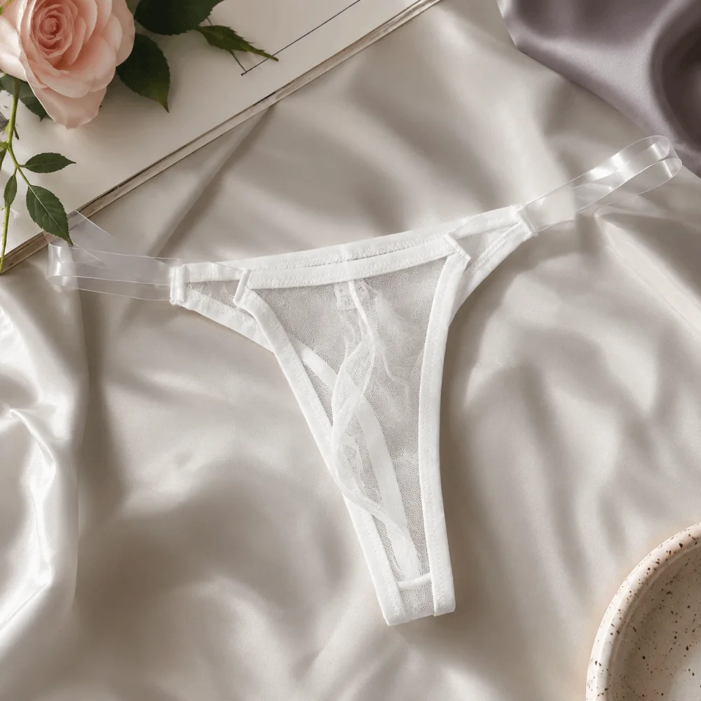 Personality T-back Mesh Thong Transparent Low-Waist Men Underwear Lingerie Seamless Bikini Briefs Male