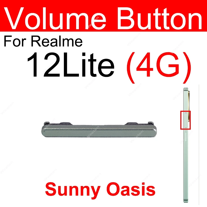 Power Volume Buttons For Realme 12Lite 12 Plus 12X 12 Pro Plus 4G 5G Volume Button Up Down Side Key Replacement Repair Parts image 3