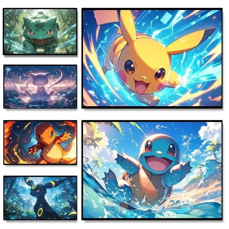 500/1000/1200/2000PCS Jigsaw Puzzle Pokemon Pikachu Squirtle Japanese Anime For Adults Ideal For Stress Relief And Relaxation