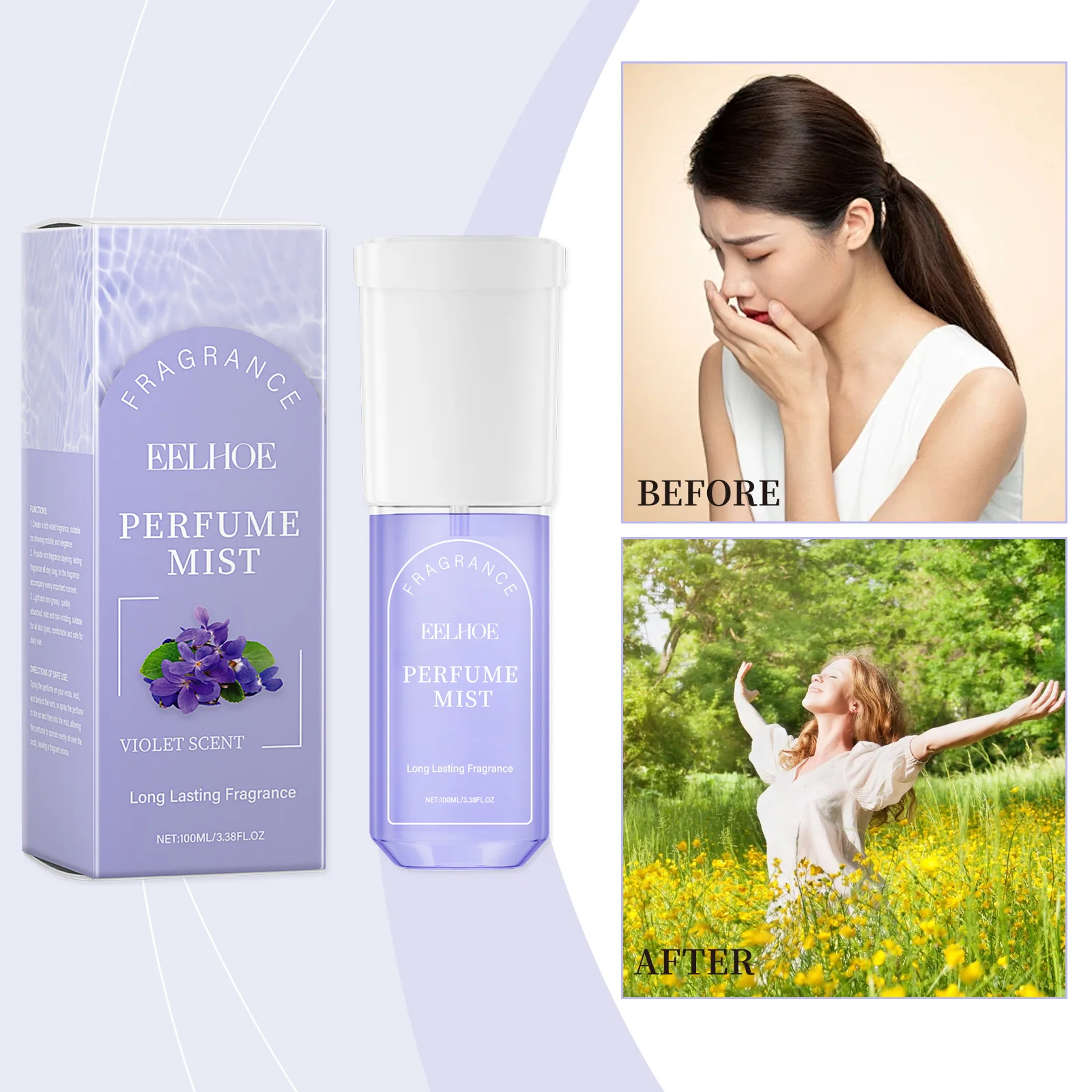 Violet Body Pheromone Perfume Spray Flirting Sexually Stimulating Fragrance Fresh Light and Long-lasting Fragrance Product - Image 2