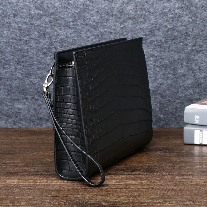 High Quality leather bag Men\'s Clutch bag genuine leather high-capacity cowhide bag