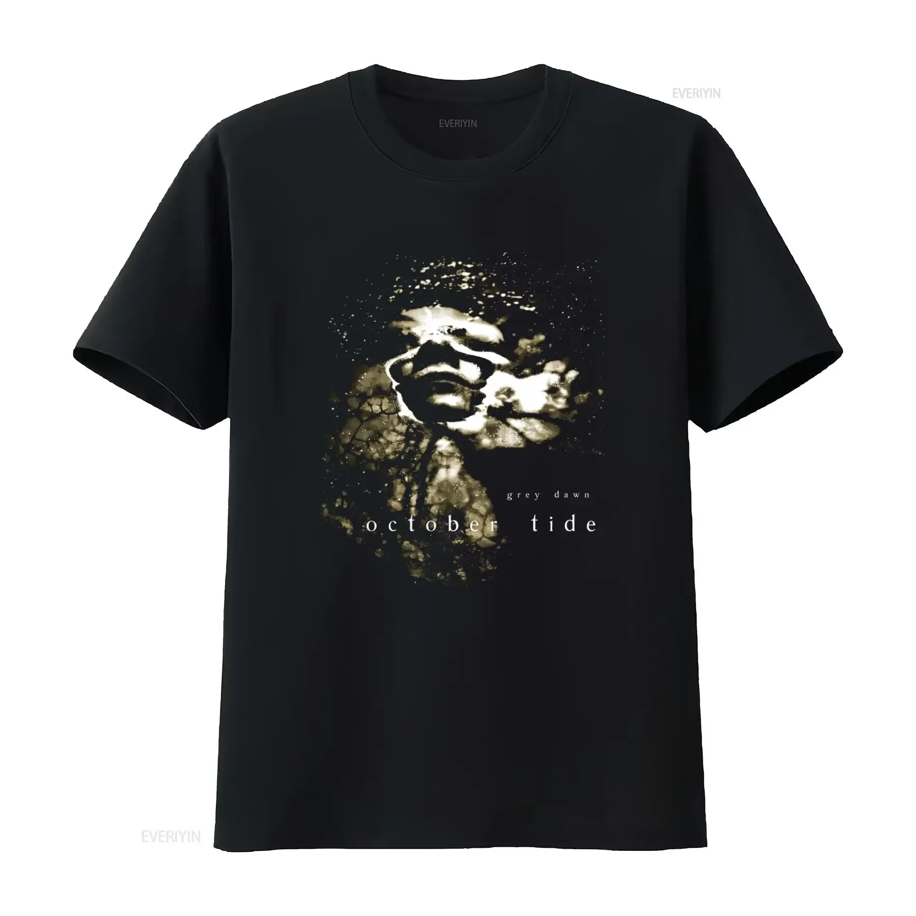 Camiseta OCTOBER TIDE Grey Dawn para Katatonia My Dying Bride Alcest Les Discrets, Merchandise Vintage Lavado, Respirável e Elástico