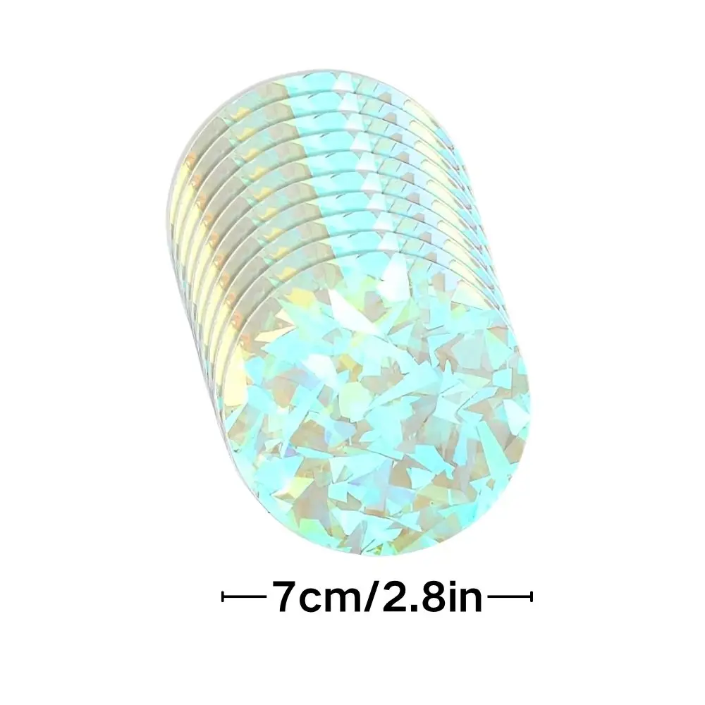 100pcs Iridescent Laser Broken Glass Badge Films Round DIY Button Pin Cover Lamination Sheets YMY