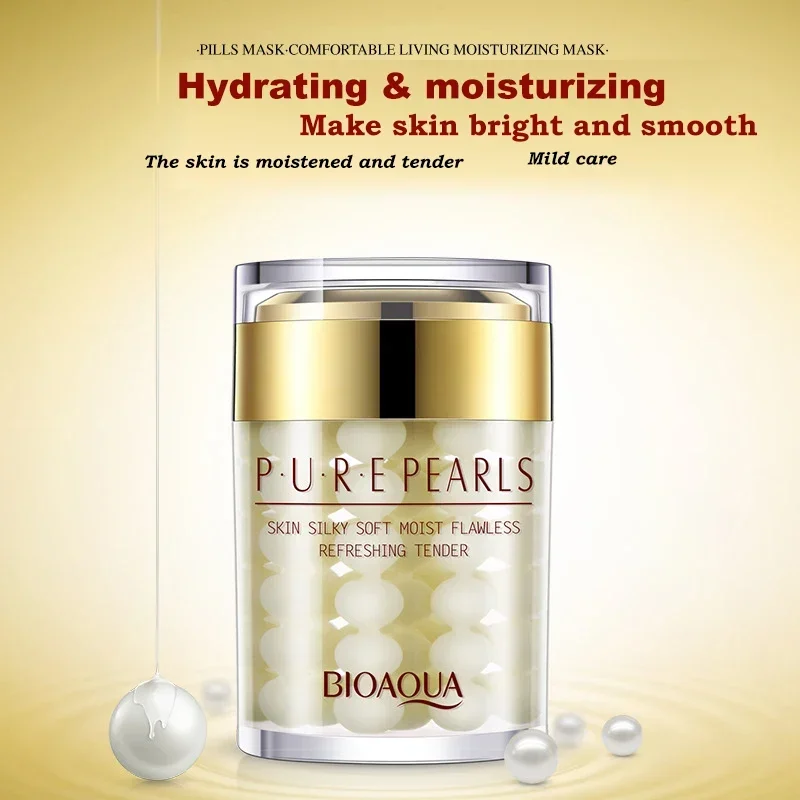 Máscara De Dormir Pure Pearl Essence, Cuidados Com A Pele Do Rosto, Reabastecimento, Creme Facial Coreano, Clareamento, Hidratação, Máscaras Noturnas, 120g