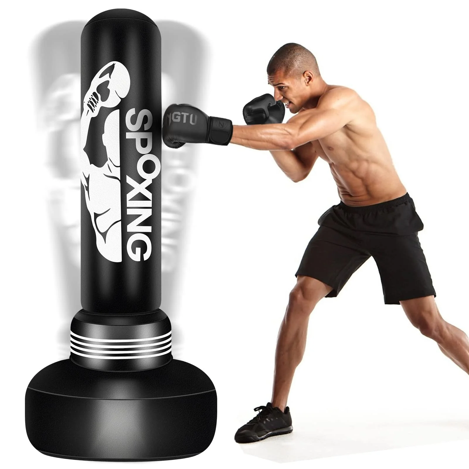 

Boxing equipment Boxing punching bag Freestanding Heavy Sand Stand Kick KickBoxing Boxing Punching Bags with Suction Cup Base