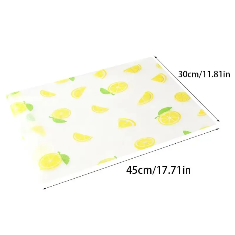 Non Adhesive Waterproof Drawer Liner Cute Lemon Print Cabinets Wardrobes Shoe Racks Shelf Protector Household Organizer Mat - view 6