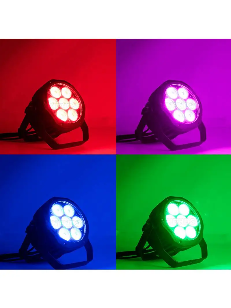 SHEHDS Wasserdichte LED Par7x18W 6in1 RGBWA + UV Licht Outdoor IP65 DMX Effekt Bühne Professionelle DJ