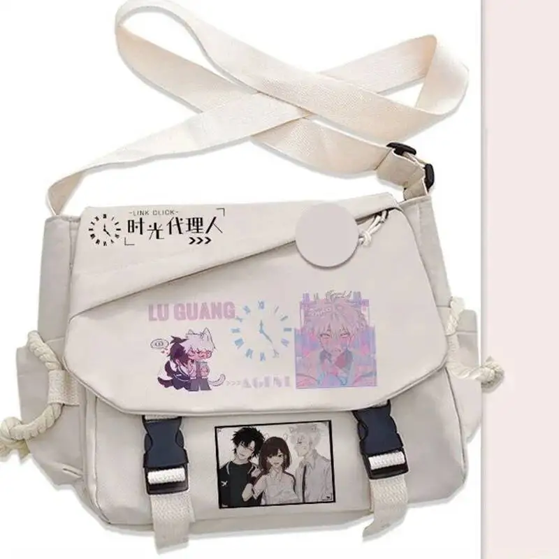 

Anime Game Black White Link Click Student Teens Messenger Crossbody Large Capacity Shoulder Bags For School