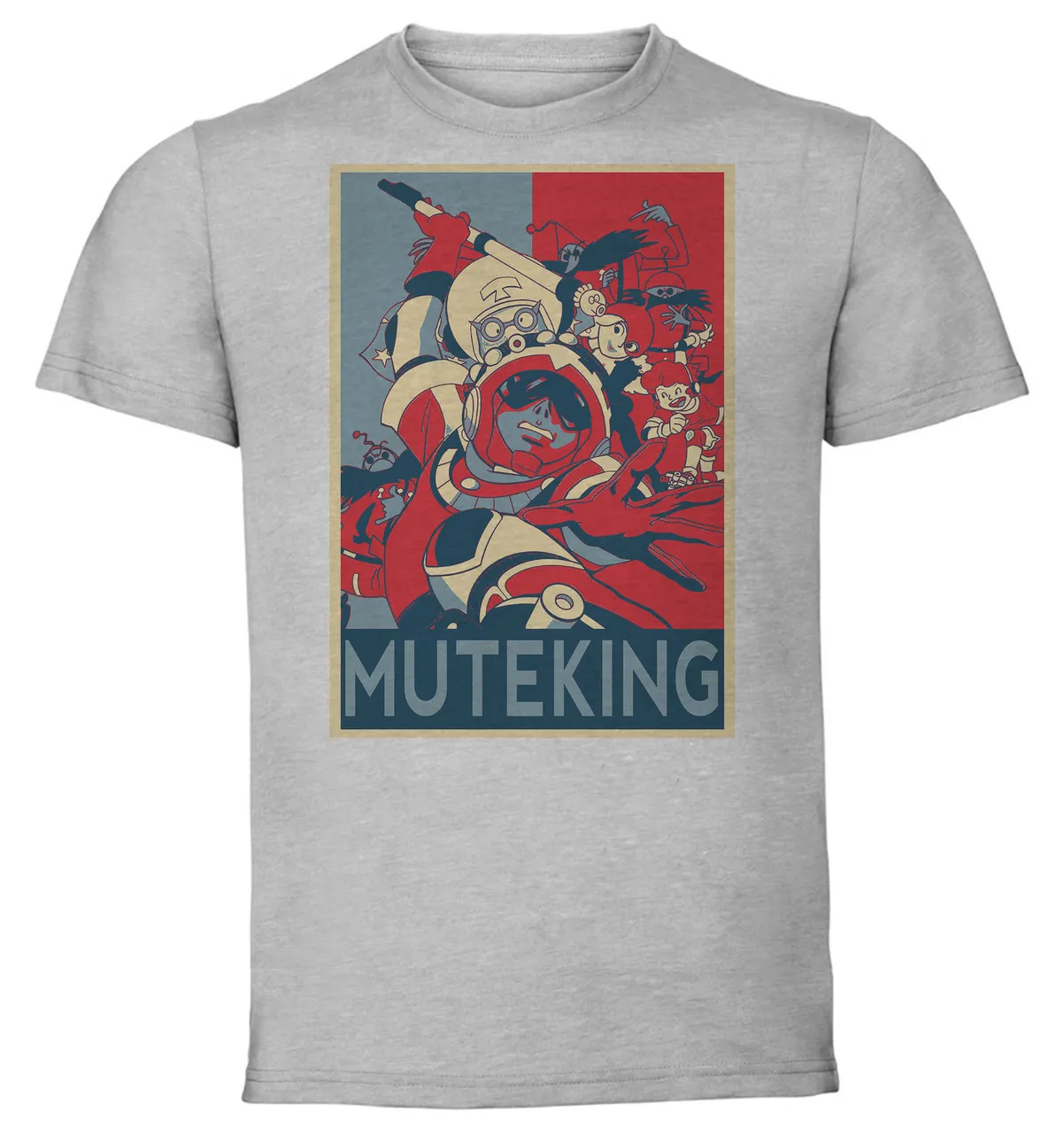T-Shirt Unisex - Grey - Propaganda - Muteking Characters
