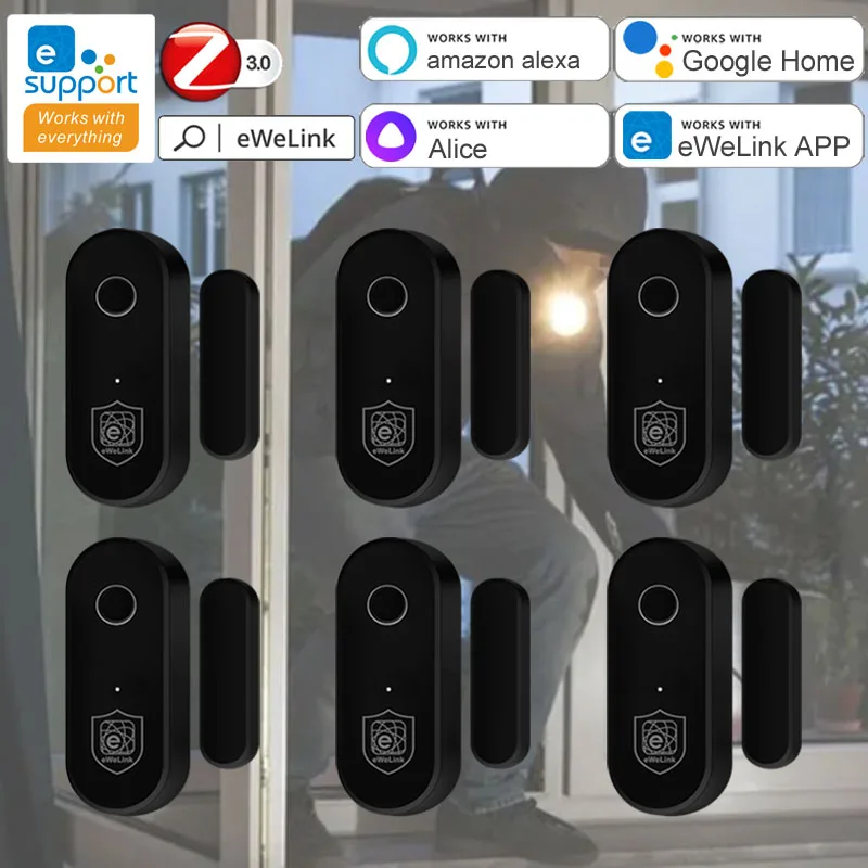 eWeLink Door Open Closed Sensor Window Detector Security Burglar Smart Linkage Work With eWeLink Gateway Alexa Alice Zigbee 3.0