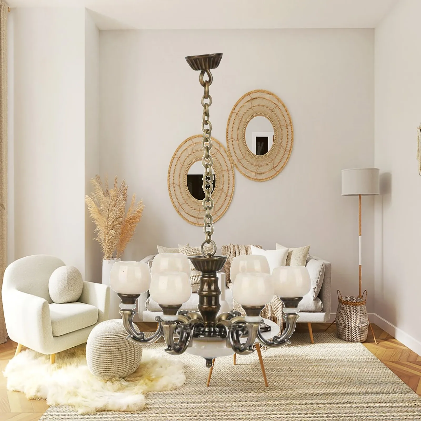 Lighting Decor House - Lampe suspendue miniature, lustre rétro pour