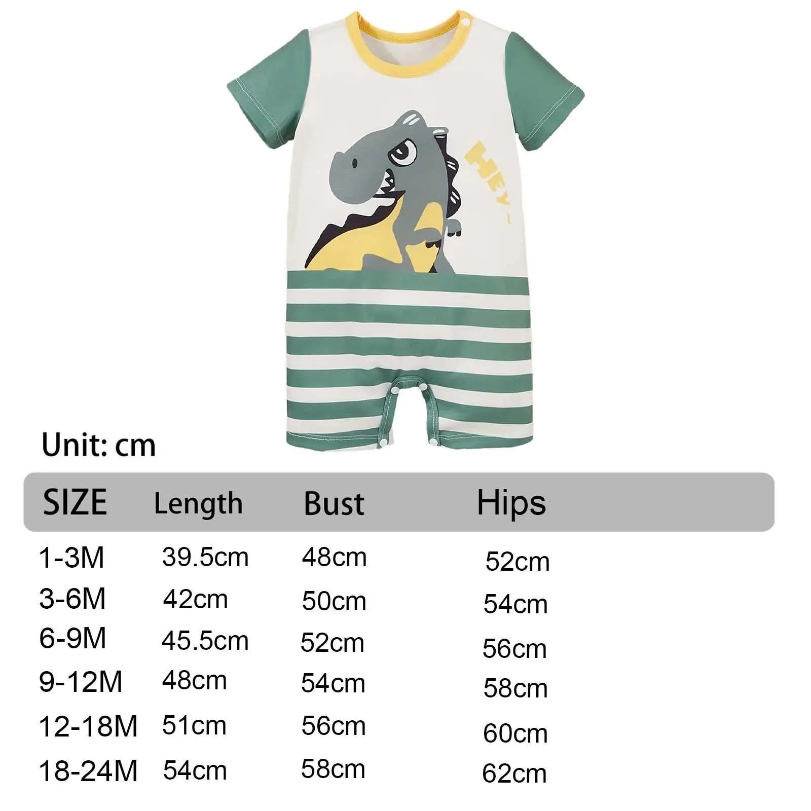 Infants Summer Button Jumpsuit Newborn Cartoon Pyjama Playsuit for Photo Thanksgiving Day Casual Birthday Party Wedding Party