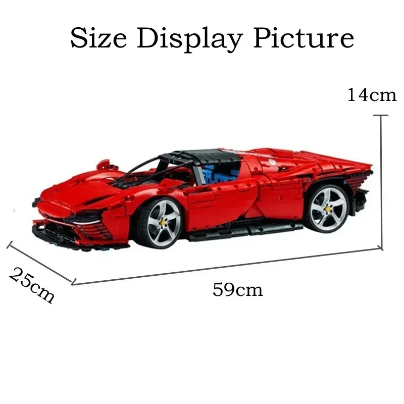 3778Pcs Daytonae Sp3 Car Building Blocks Supercar Model Bricks Toys for Kids Adult Birthday Gift Compatible 42143