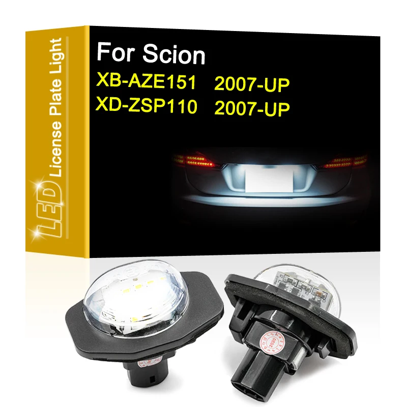 12V LED Number Plate Lamp For Scion XB-AZE151 2007-UP Scion XD-ZSP110 2007-UP White License Plate Light Assembly